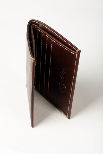 Men's Leather Card Holder Wallet - Sledmere - Rich Brown
