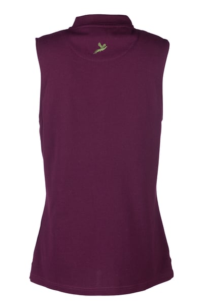 Ladies Sleeveless Polo Shirt - Kirby - Dark Berry