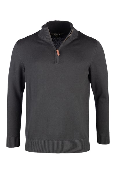 Men's Quarter Zip Jumper - Wetherby - Dark Grey