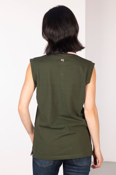 Polo sans manches femme - Bramham - olive