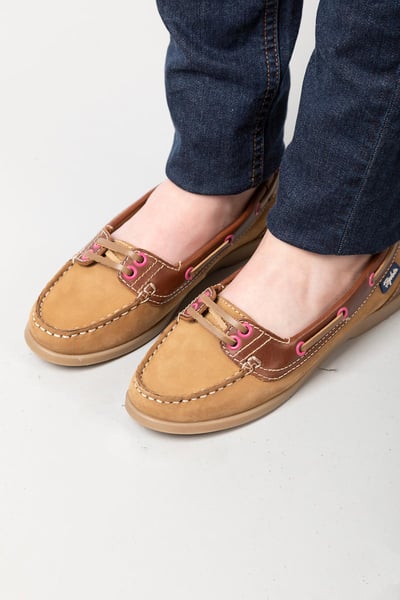 Ladies Low Front Shoes - Cayton - Tan/Brown