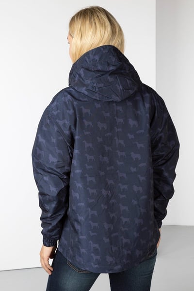 Ladies Waterproof Smock - Multi Dog Navy
