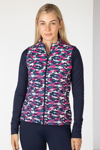 Gilet de sport à motifs pour femmes - Skerne - Camouflage Marine