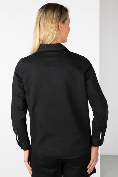 Chemise de pont unie pour femme - Kirby - Noir