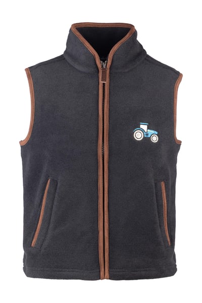 Junior Fleece Waistcoat - Huggate - Tractor Ink/Blue