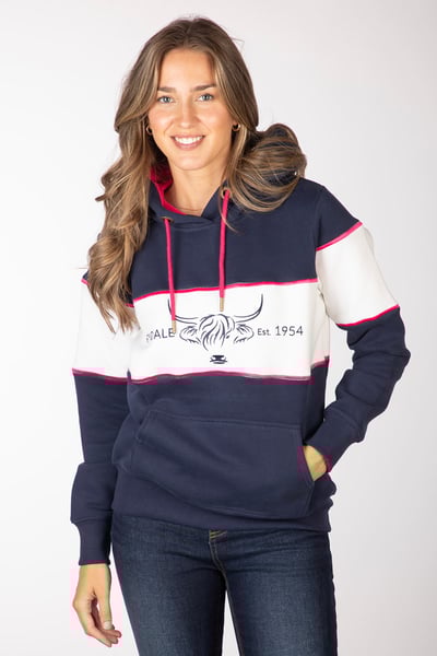 Ladies Hoody - Byland - Cow Navy/White/Navy