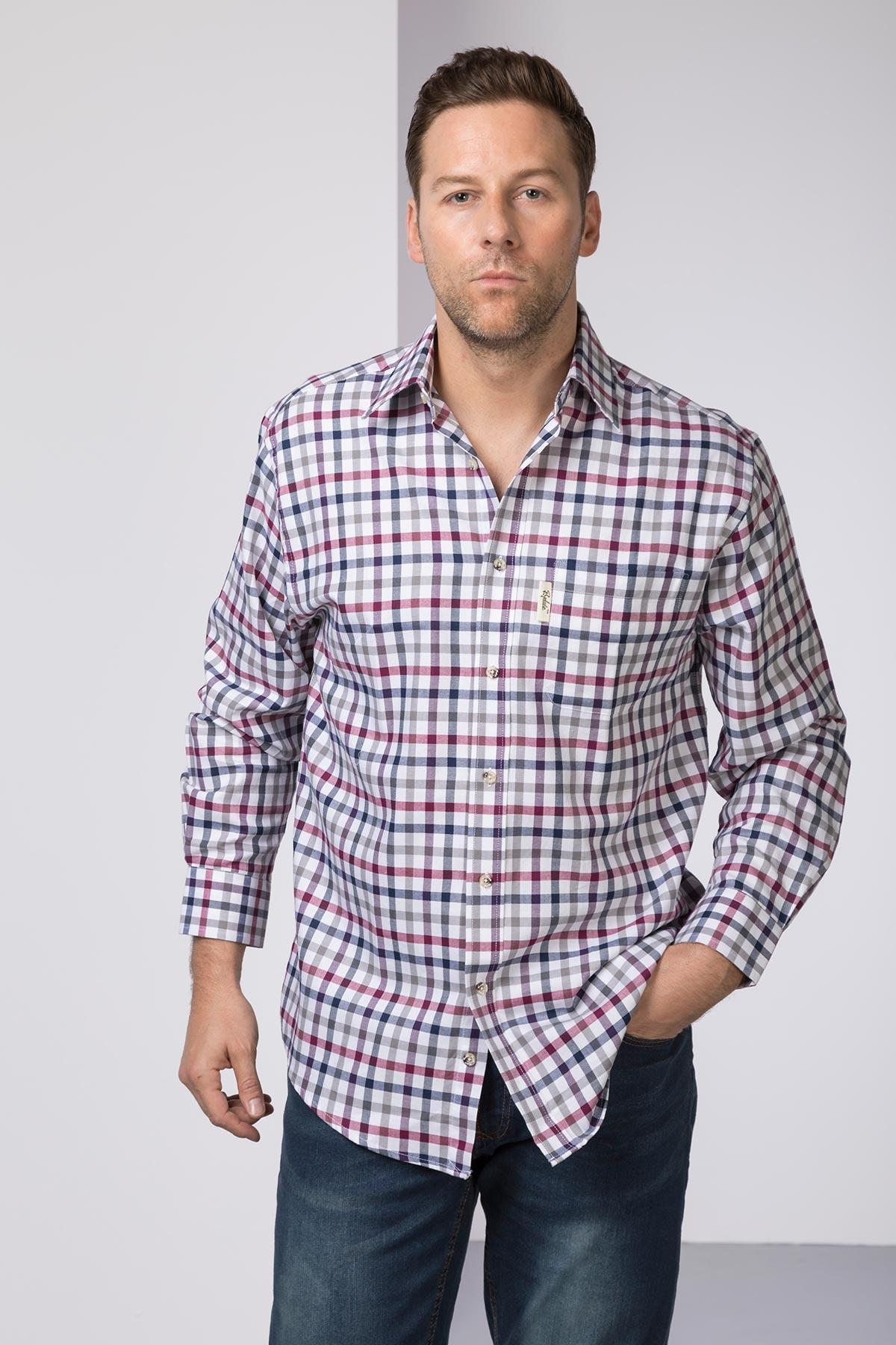 Mens 100% Cotton Country Check Shirts UK - Rydale