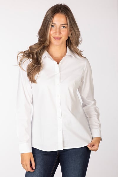 Ladies Oxford Cotton Shirt - Ivy II - Ivory