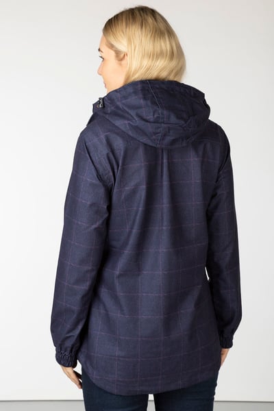 Ladies Tweed Print Shooting Smock - Danby - Navy