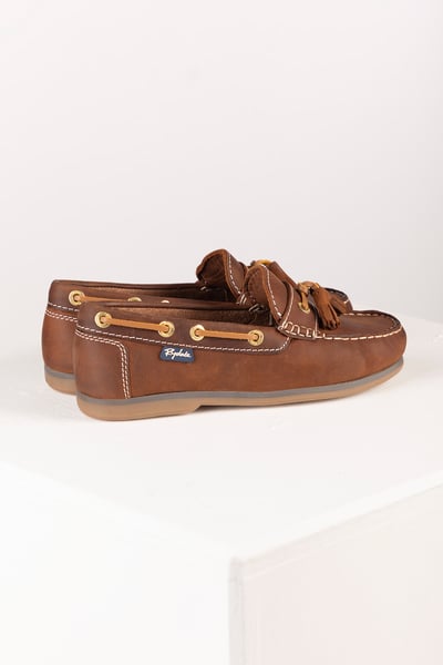 Ladies Leather Tassel Loafer – Saltwick - Antique Brown