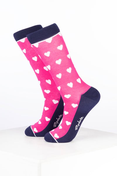 Calcetines tobilleros de bambú para mujer con diseño de corazón - Corazón Bonbon