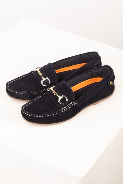 Ladies Snaffle Driving Loafer - Wrelton - Navy
