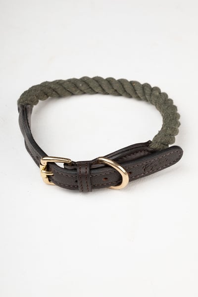 Rope Dog Collar – Yapham - Olive