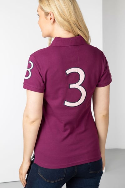 Ladies Ellie II Sash Polo Shirt - Berry