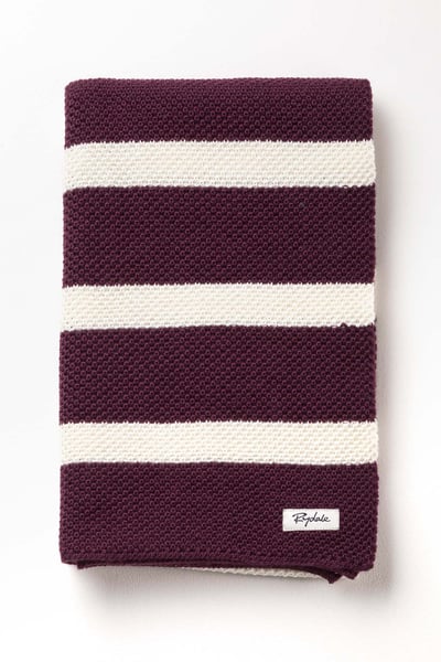 Ladies Striped Knit Scarf - Rosie - Berry