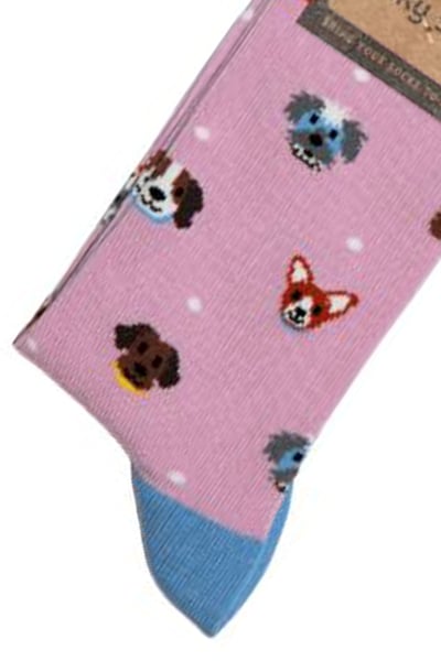 Ladies Bamboo Funky Socks - Perfect Puppies