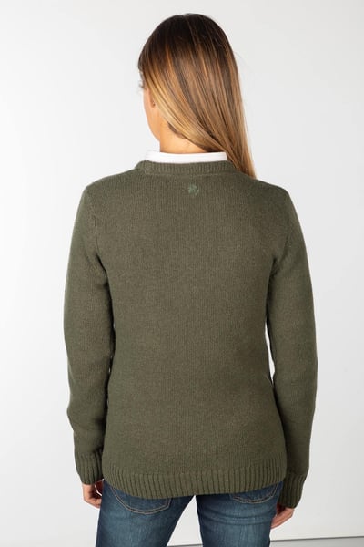 Ladies Crew Neck Character Knit Jumper - Hazel The Highland Cow