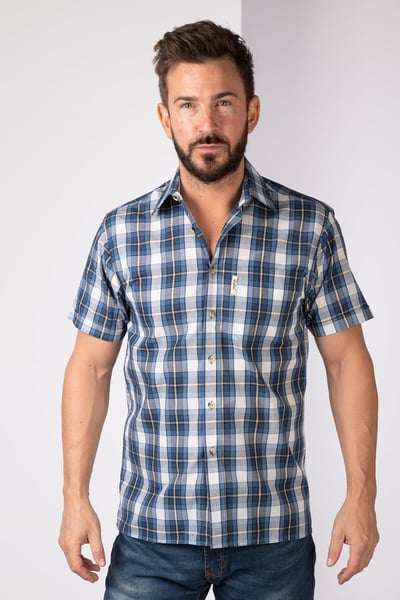 Kurzärmliges Karohemd für Herren - Skerne