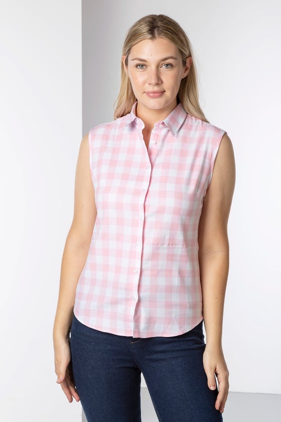 Ladies Sleeveless Shirt With Collar - Wistow II