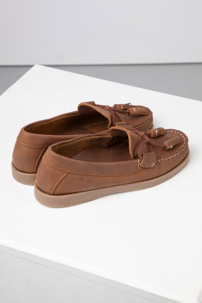 Ladies Tassel Deck Shoes – Reighton - Antique Brown