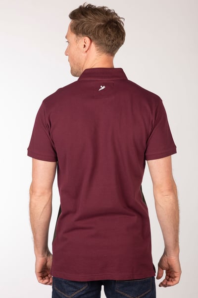 Men's Polo Shirt - Byland - Pheasant Wine/White/Olive