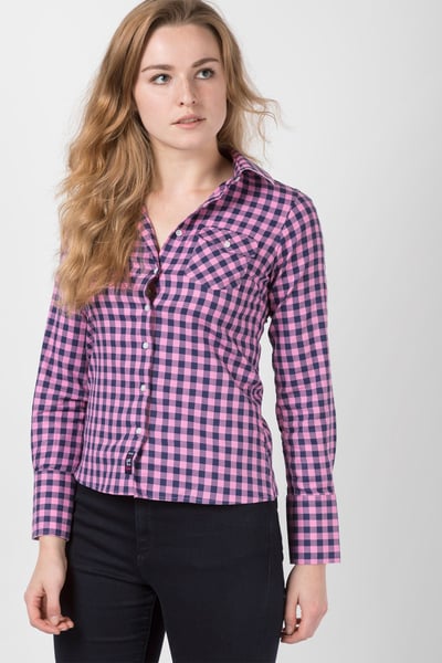 Ladies Hannah Country Check Shirt - Holly - Holly Navy