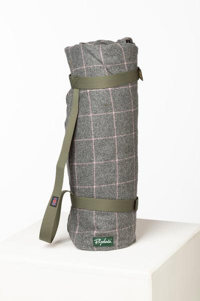 Tweed Picnic Rug - Grey Check