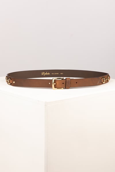 Ladies Leather Snaffle Belt - Lucinda - Antique Tan
