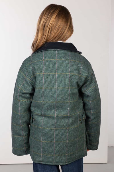 Mädchen-Tweed-Jacke – Wrelton - Denim-Tweed