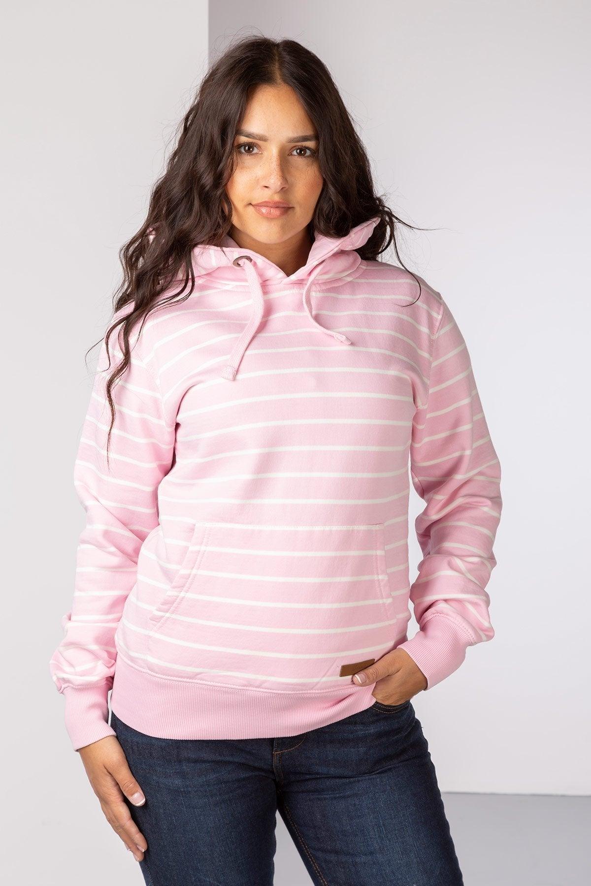 Automne 2019 Harajuku blouson à capuche femmes Streetwear rayé sweat à