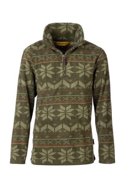 Kid's Overhead Fair Isle Fleece - Kelk - Olive