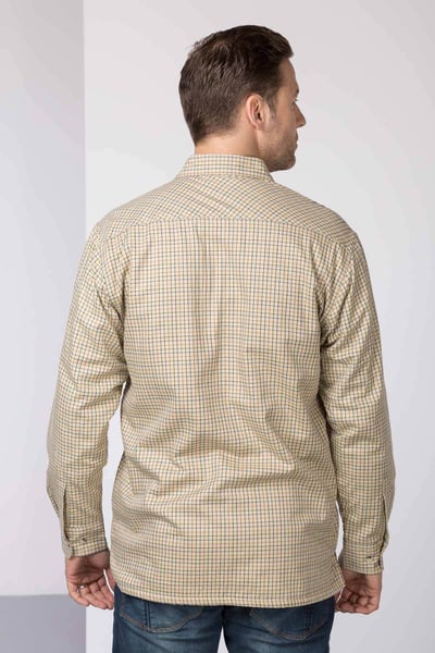 Chemise doublée en molleton pour hommes - Pocher Beige