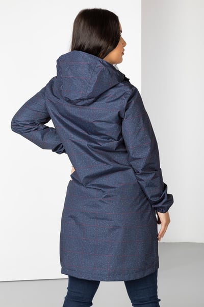 Ladies 3/4 Length Waterproof Jacket with Hood - Laura Tweed