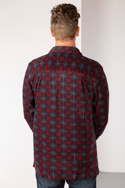 Men's Fleece Overshirt - Ulrome - Wine