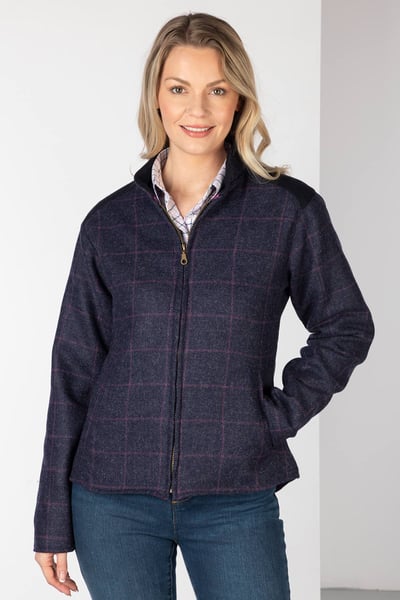 Ladies Tweed Jacket - Haworth - Navy Tweed