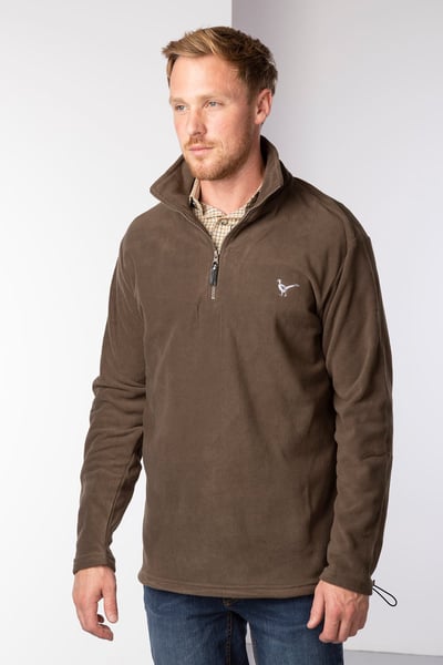 Herren-Overhead-Fleece - Kelk - Rinde