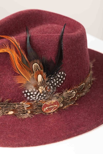 Ladies Wool Felt Hat - Helmsley - Burgundy