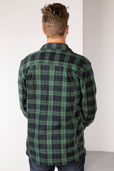 Men's Fleece Overshirt - Ulrome - Green/Navy