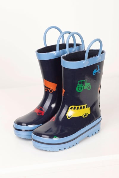 Junior Splish Splash Wellies - Automobile Navy