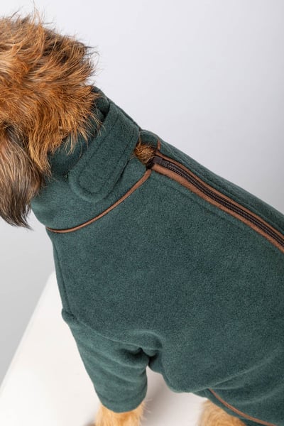 Fleece Dog Jumper - Huggate - Dark Forest
