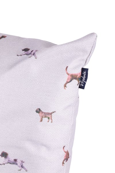 Wistow Large Country Print Cushion Cover - Country Dog White