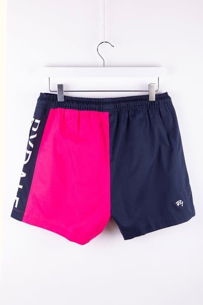 Ladies Rugby Shorts - Muston - Navy/Bonbon