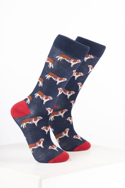 Women’s Bamboo Rich Farm Ankle Socks - Champion Heifer Navy