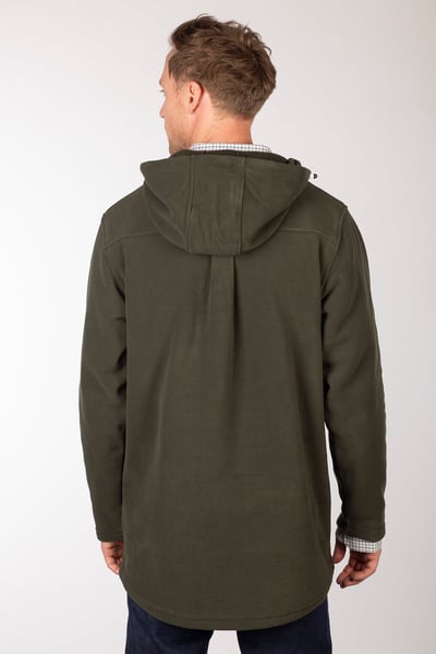 Bata polar con capucha para hombre - Aceituna