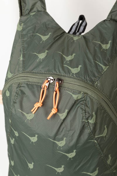 Packbarer Taschenrucksack - Khakifarbener Fasan