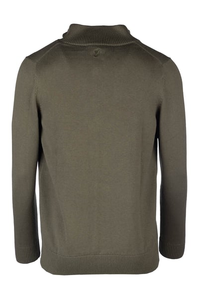 Men's Quarter Zip Jumper - Wetherby - Olive