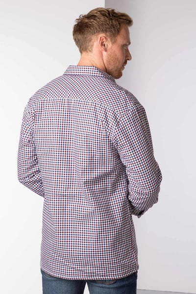 Men's Fleece Lined Shirt - Ferriby Claret