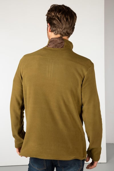 Herren-Overhead-Fleece - Kelk - Militärgrün