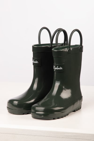 Kids Splish Splash Wellies - Olive