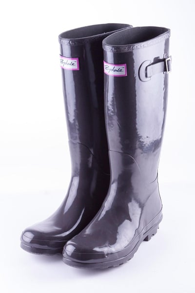 Ladies Gloss Wellies - Ripon II - Iron